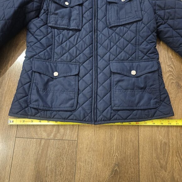 Women's Quilted Blue Jacket - Picture 12 of 14